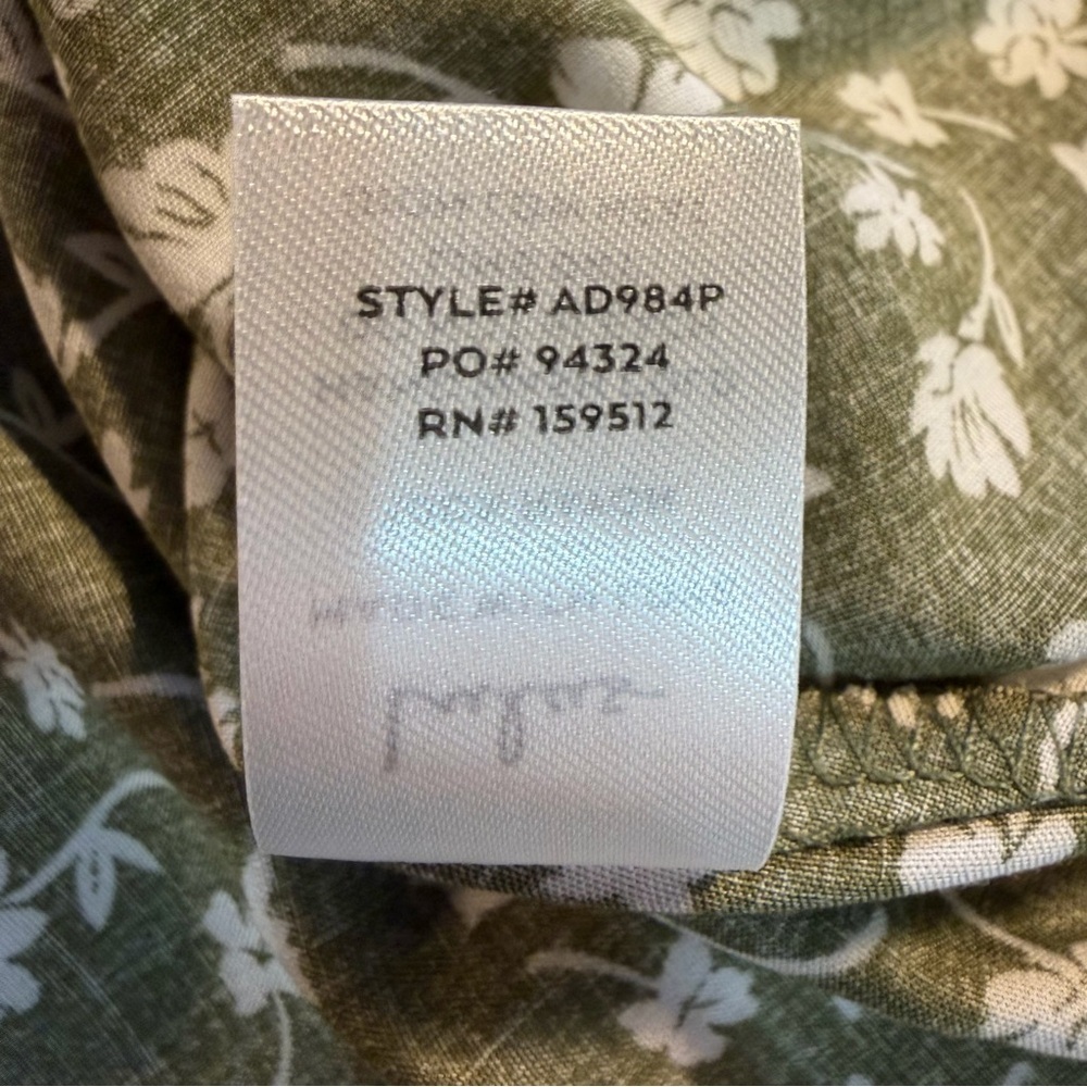 NWT Lulus ‘Strolls With You’ Olive Green Floral Print Puff Sleeve Maxi Dress 3X - Picture 13 of 15
